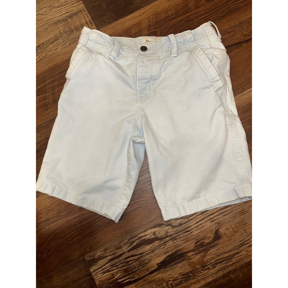 Abercrombie & Fitch Mens Light Blue Cotton Chino Shorts Size 30 Casual Summer